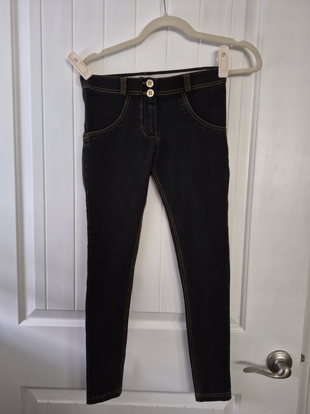 Freddy WR UP Denim-Look Skinny Jeans with Contrast Stitching Size XS